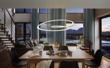 Белый светильник спираль Looping 527637 в интерьере гостиной 