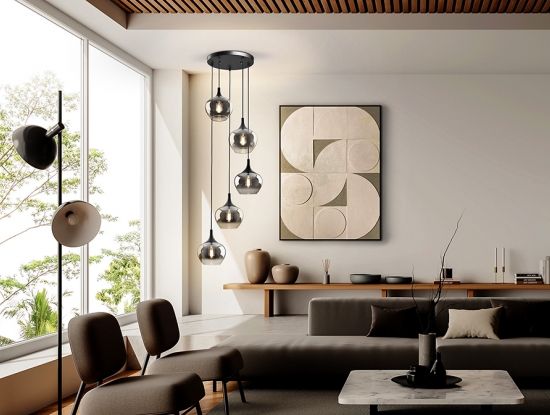 Светильник с зеркальными плафонами Opaz 614467 в интерьере