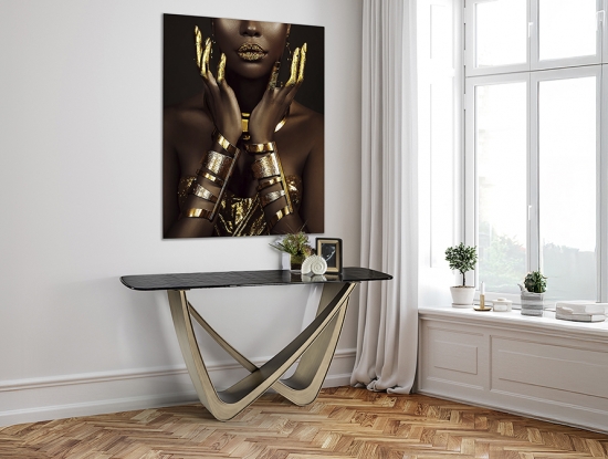 Фотопостер на стекле и консоль