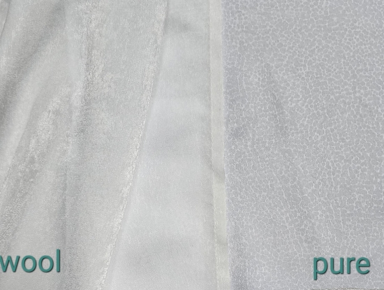 Два оттенка тюлевой ткани Kitagawa: беж и белый
