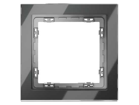 Стеклянная рамка VOLTUM S70 на 1 пост, графит