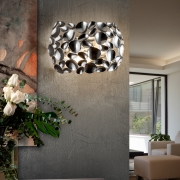 Большое фигурное бра Narisa хромированное